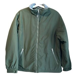 L.L. Bean Vintage Olive Green Jacket with Gray Interior
